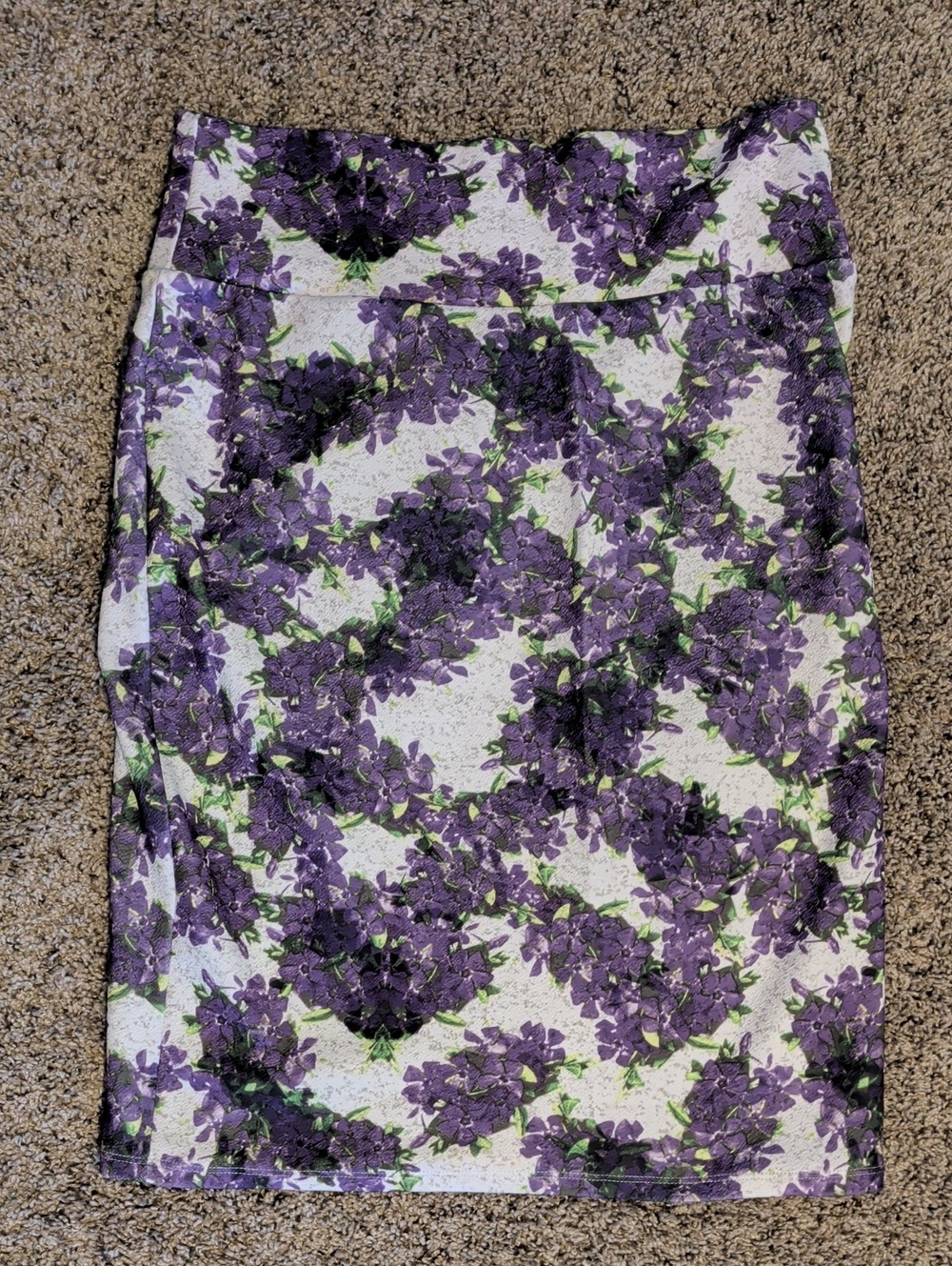 LuLaRoe Purple Floral Pencil Skirt